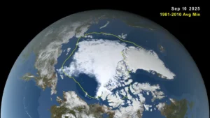 Arctic Sea Ice Reaches Second Consecutive Lowest Winter Peak, Underscoring Intensified Climate Warming and Systemic Planetary Shifts