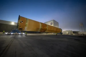 NASA Prepares for Artemis III Lunar Mission with Major Space Launch System Core Stage Rollout from Michoud Assembly Facility