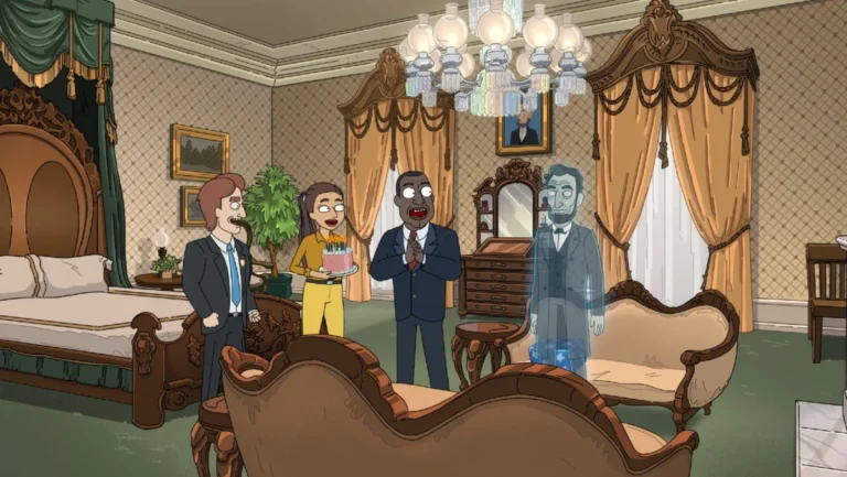 President Curtis Gets Sworn Into the Rick and Morty Universe