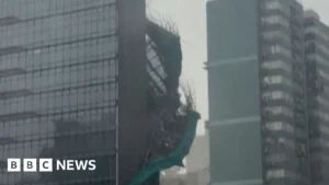 Typhoon Noul Unleashes Devastation Across Southern China, Causes Major Scaffolding Collapse in Hong Kong and Widespread Flight Disruptions